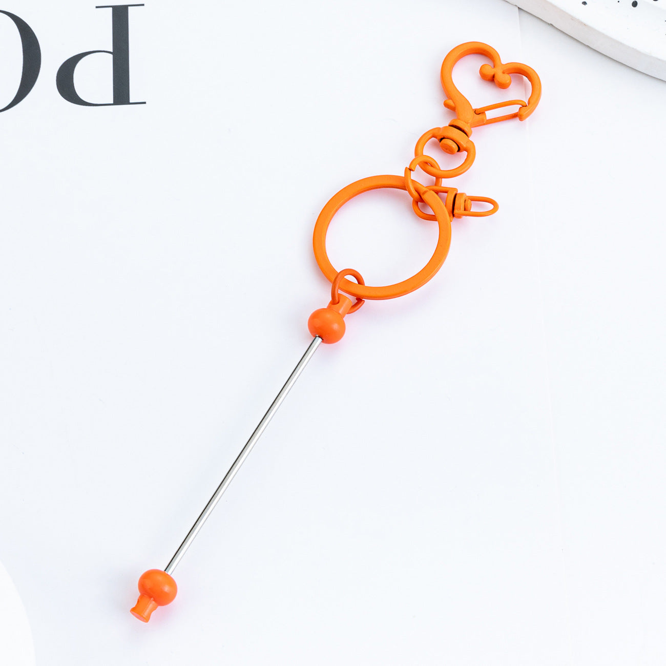 Wholesale DIY Beaded Heart Keychain Pendant Event Commemorative Small Gift Keychain Creative Luggage Pendant Keychain